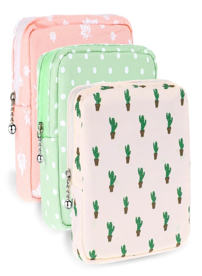 Jeffdad حقيبة تخزين فوط صحية من جيفداد، 3 قطع، حقائب فوط صحية قابلة لإعادة الاستخدام، حقائب فوط صحية نسائية، حقائب منتجات نسائية، حقيبة أدوات الدورة الشهرية (النوع الثاني) - Image 1